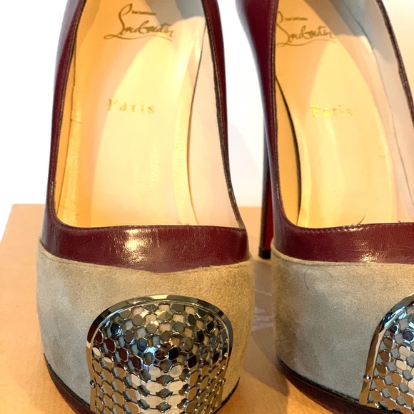 Christian Louboutin Maggie 140 Suede Royal/Kid - Picture 7 of 7